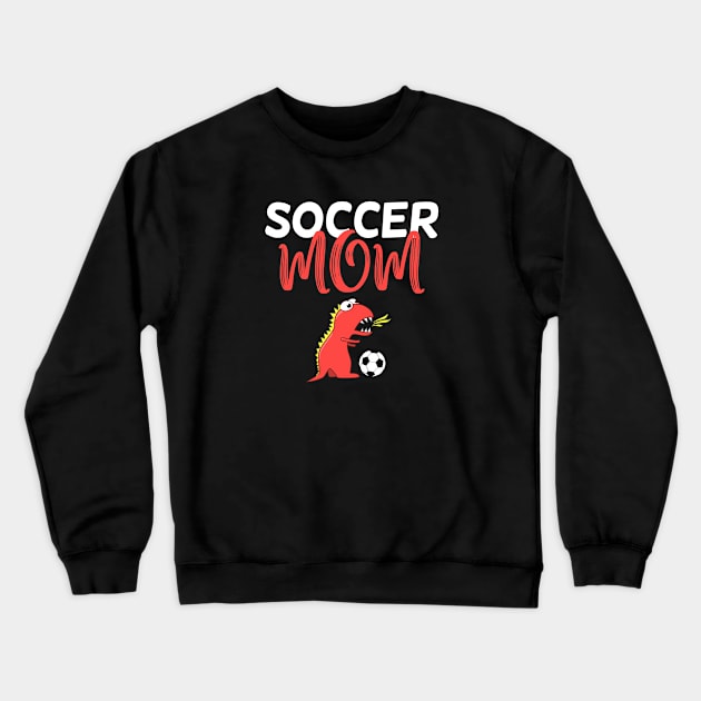 Soccer mom cute dinosaur Crewneck Sweatshirt by Boriana Giormova